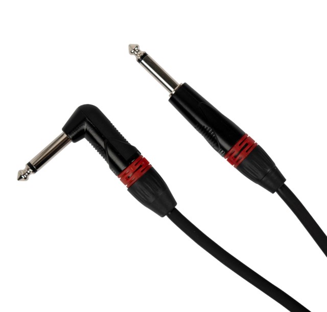 Pulse 6,3 mm TS male - 6,3 mm angled TS male 6m instrument cable unbalanced