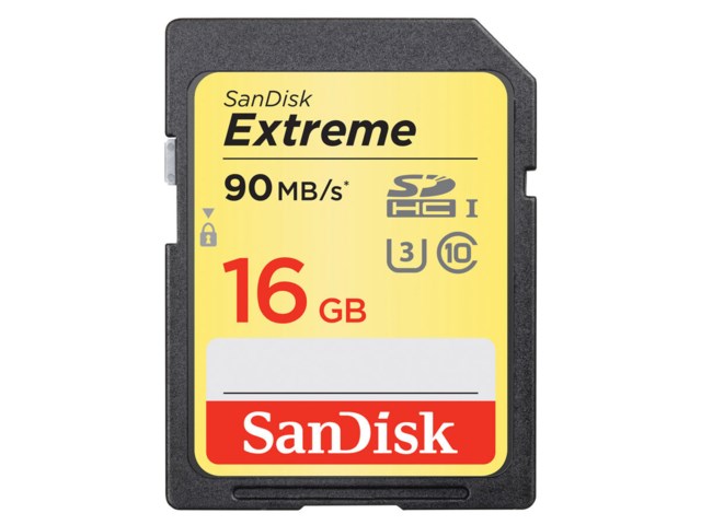 SanDisk Hukommelseskort Secure Digital 16GB SDHC Extreme