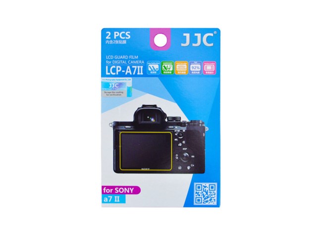 JJC LCD-skydd LCP-A7II till Sony A7SII/A7II/A7RII/A7RIII/A7III/A7C/FX3 2-pack