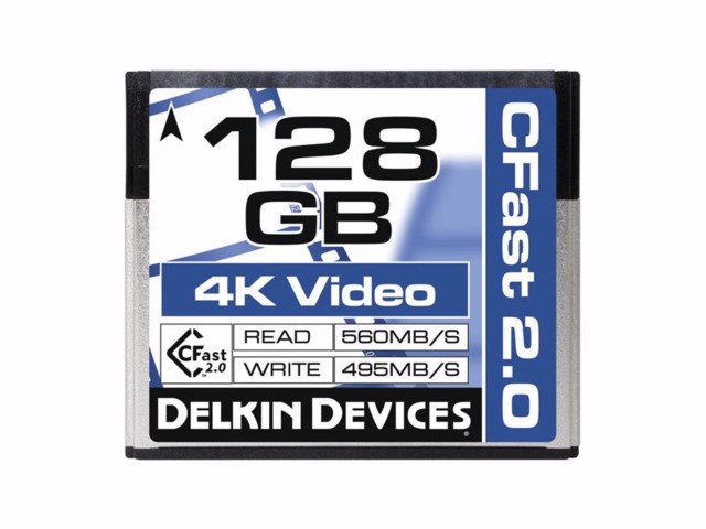 Delkin Devices Hukommelseskort Cinema CFast 2.0 R560/W495 128GB  560MB/s (VPG-130)