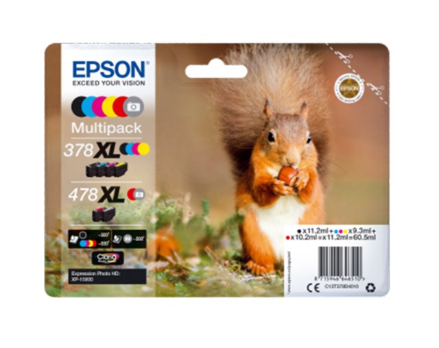 Epson Bläckpatron paket 6-färger 378XL/478XL XP-15000