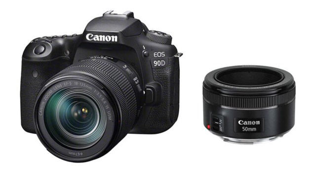 Canon EOS 90D med EF-S 18-135/3,5-5,6 IS USM + EF 50mm f/1,8 STM