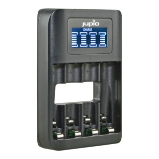 Jupio USB 4-slots Battery Fast Charger LCD AA/AAA