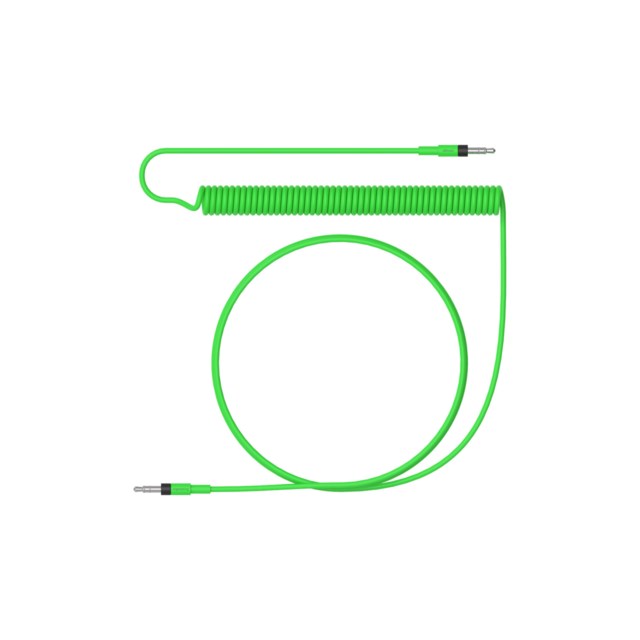 Teenage Engineering Audio cable reg curly long neon green