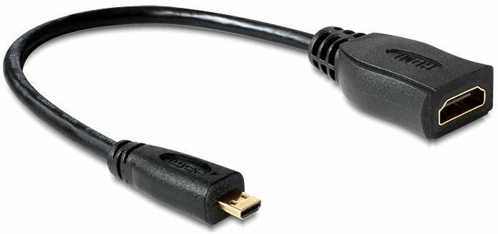 Skru ned chef mobil DELOCK HDMI A - Micro HDMI D - adapter med 23cm kabel | Scandinavian Photo
