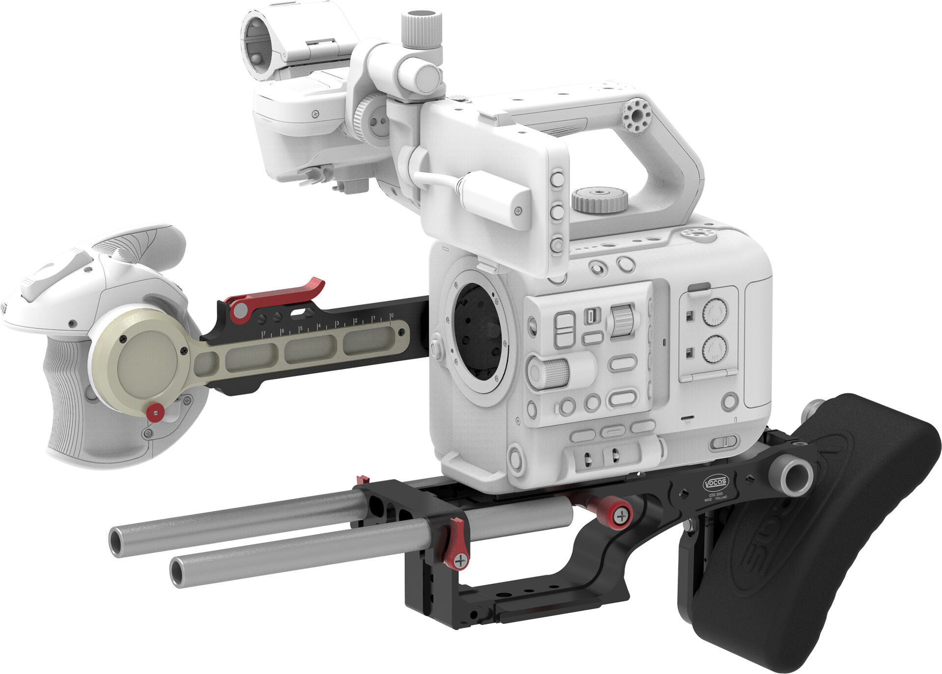 Vocas FCR15 Kit Sony FX6 w. Extendable Handgrip Scandinavian Photo