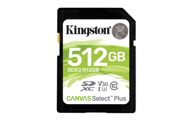 Kingston SDXC Canvas Select Plus 512GB V30 100/85MB/s