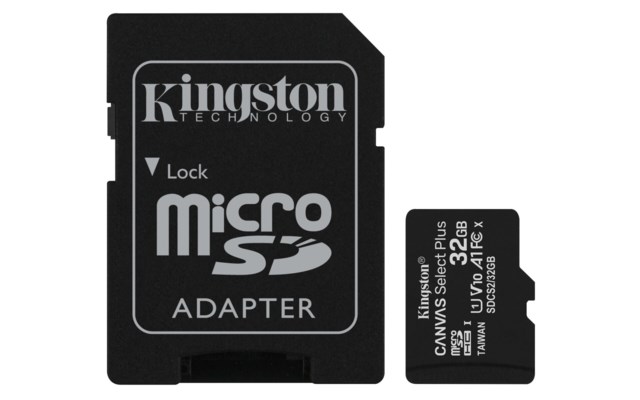 Kingston MicroSDHC Canvas Select Plus 32GB V10 100MB/s SD-Adapter