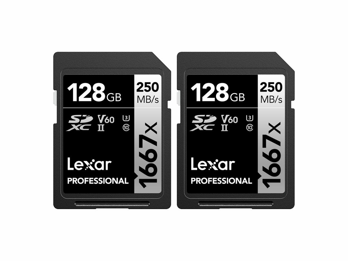 Lexar SDXC Pro 1667X 2X 128GB 250MB/S UHSII U3 V60 Scandinavianphoto.dk