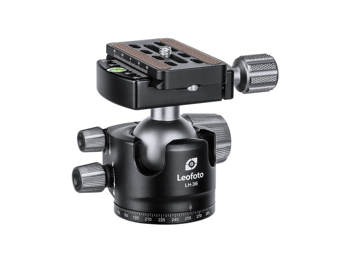 thumbnail interactive-video image 1 of Leofoto LH-55 55mm Ball Head With Arca-Swiss Quick Release Plate 1 of 3