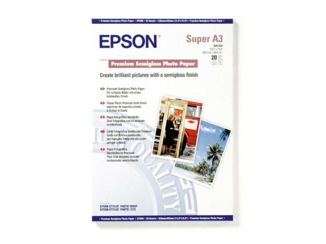 Epson Premium Semigloss A3+ 250gr 20blad